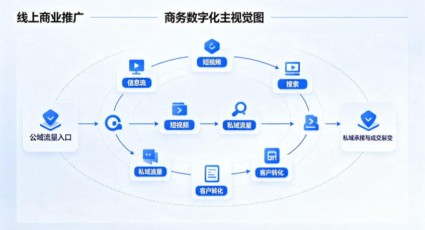 牟平区线上商业推广怎么做？全域流量闭环搭建与低成本转化实战指南